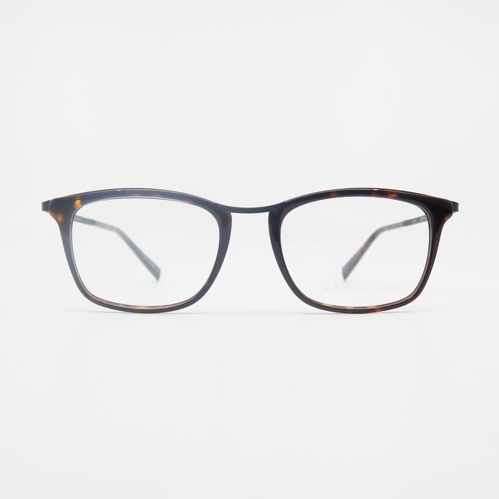 John Varvatos V375 53mm Dark Brown Tortoise w Matte Black New Men's Eyeglasses.